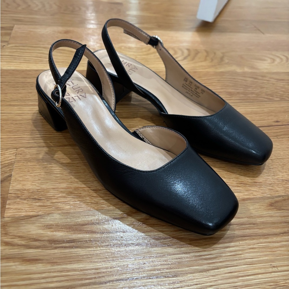 Naturalizer Black Heels with Slingback Design